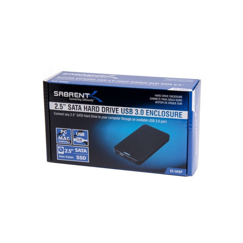 Sabrent ECUASP 2.5" SATA USB 3.0 HDD Enclosure Support UASP SATA III