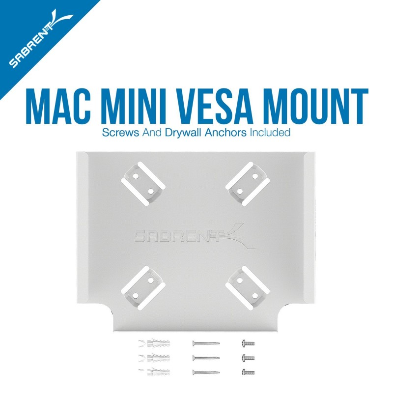 Support VESA SABRENT Pour Mac Mini - Montage Mural Ou Sous Bureau - Gain De Place Assuré